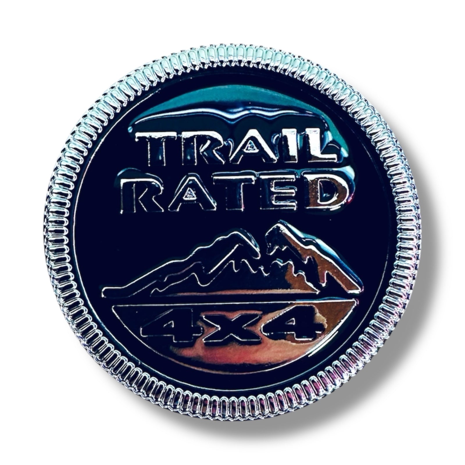 Trail Rated 4x4 Badge | Jeep - Black/Chrome image 0