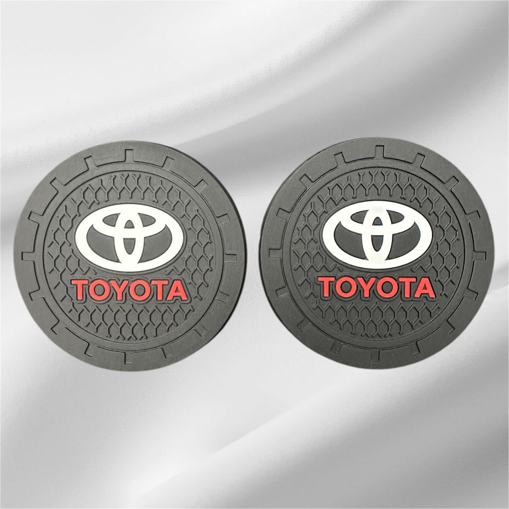 2x Cup Coasters Black | for Toyota image 0