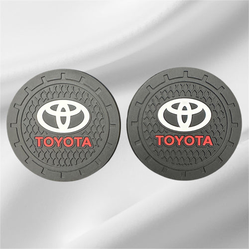 2x Cup Coasters Black | for Toyota image 0