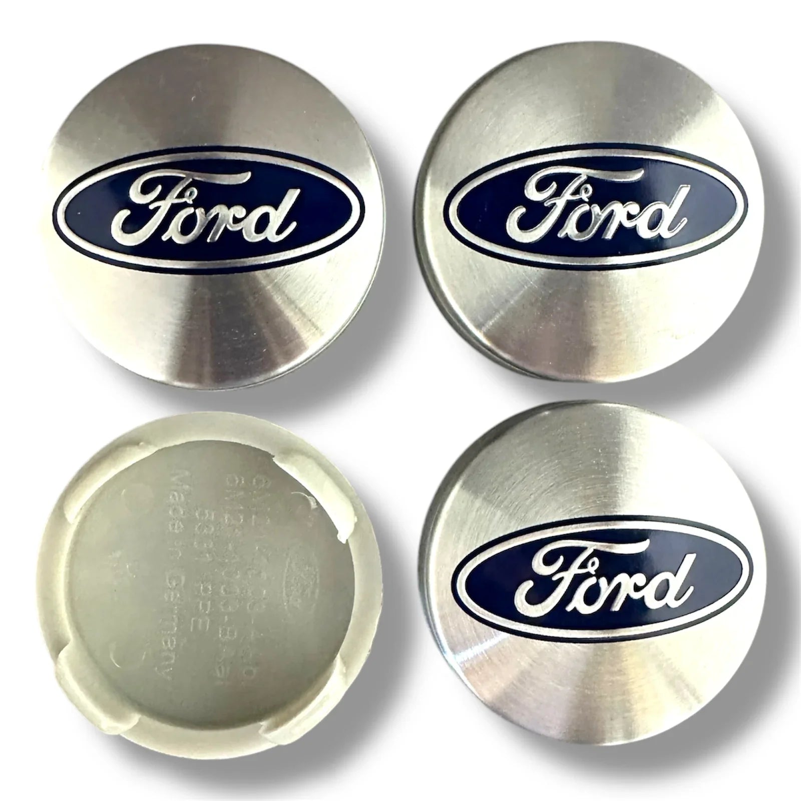 2" Brushed Silver Center Wheel Caps | for Ford image 1