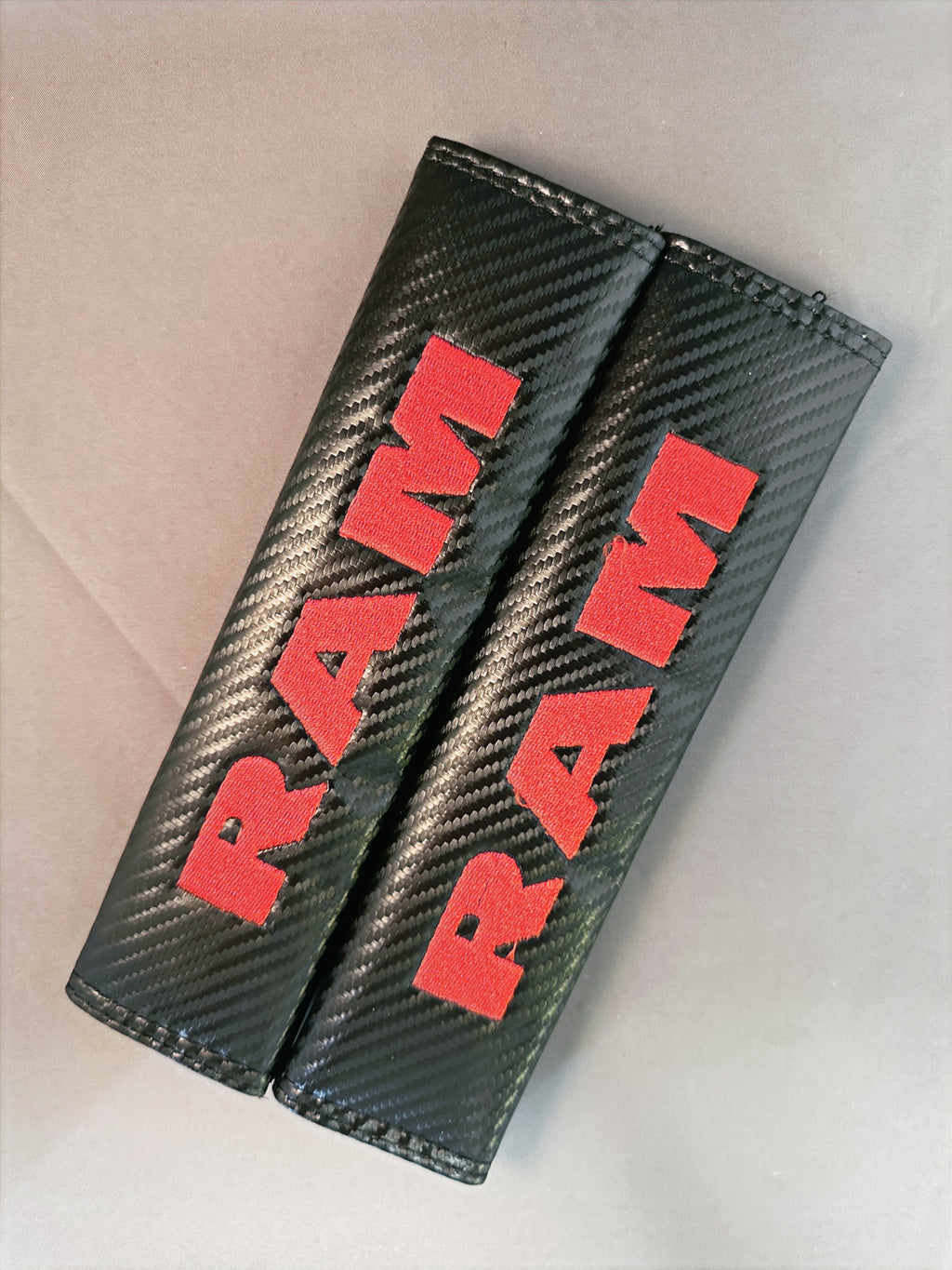 2x Seatbelt Covers Carbon Fiber Look | for Dodge RAM image 0