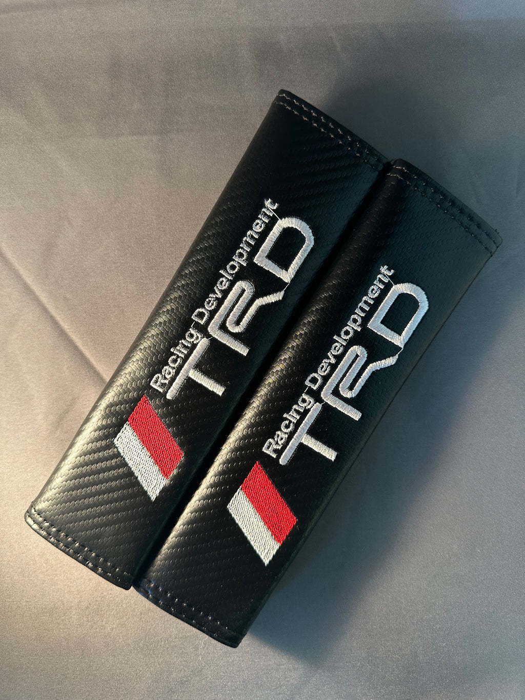 2x Seatbelt Cover Carbon Fiber Look | for Toyota TRD image 0