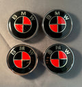 4x Black & Red Center Wheel Caps | for BMW image 0