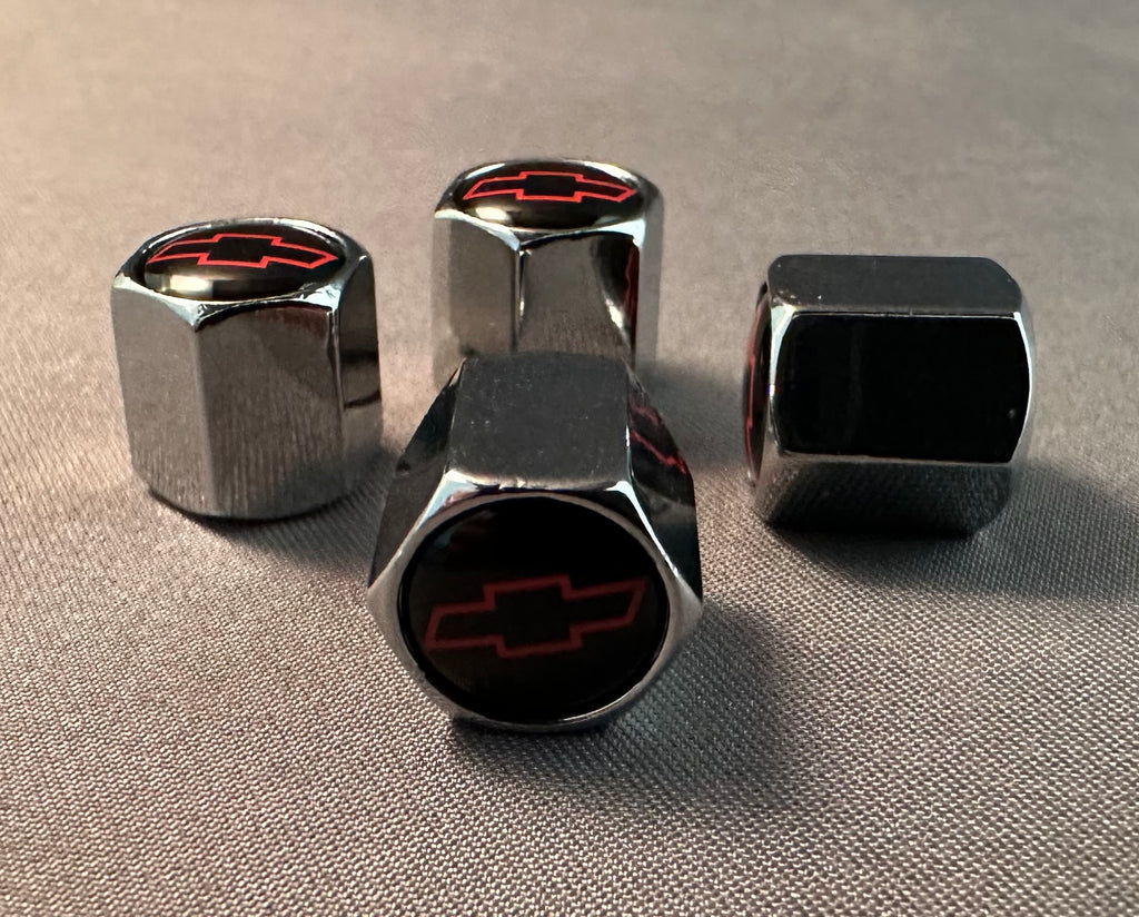 4x Chrome Tire Valve Caps | for Chevrolet image 2