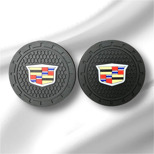 2x Cup Coasters Black | for Cadillac image 0