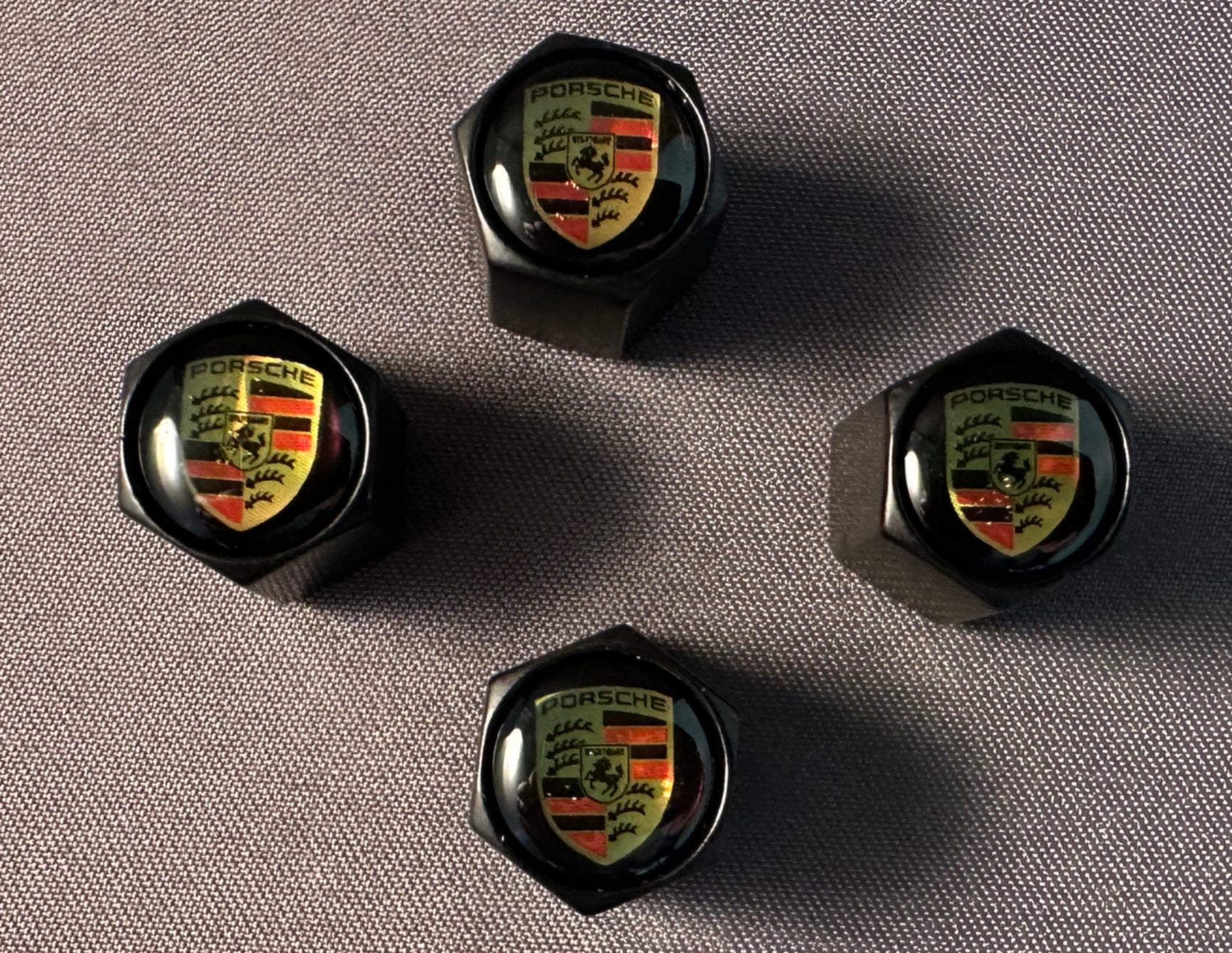Black Hex Tire Valve Caps | for Porsche image 0