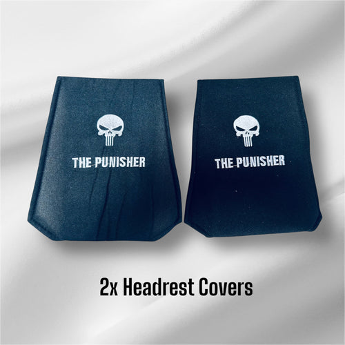 2x Custom Headrest Covers | Punisher image 0