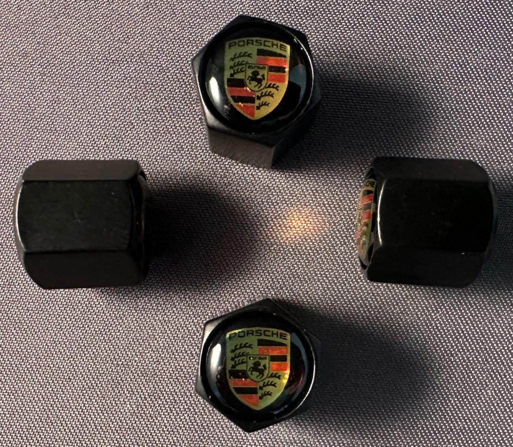 Black Hex Tire Valve Caps | for Porsche image 1