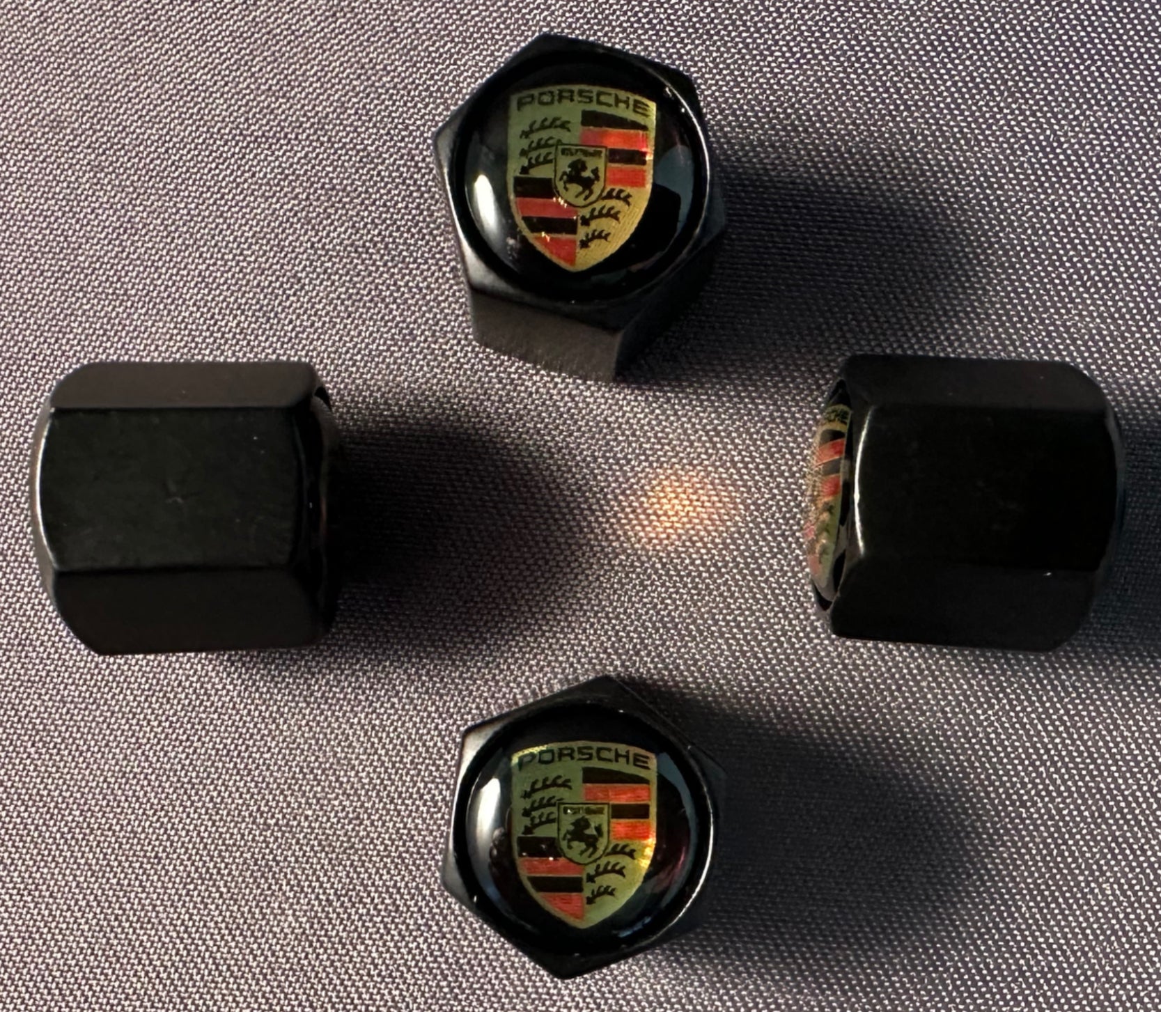 Black Hex Tire Valve Caps | for Porsche image 1