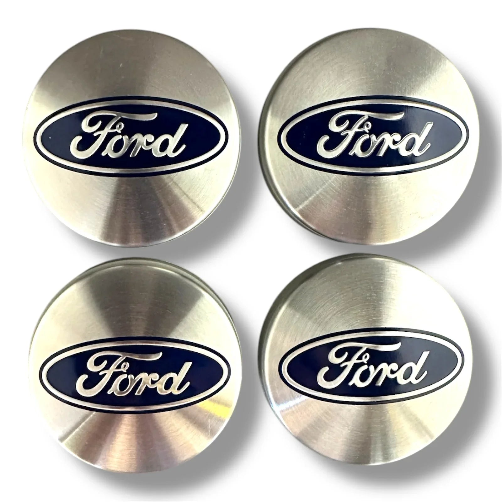 2" Brushed Silver Center Wheel Caps | for Ford image 0