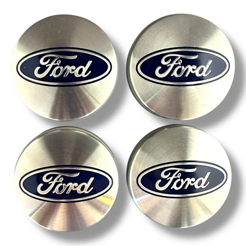 2" Brushed Silver Center Wheel Caps | for Ford image 0