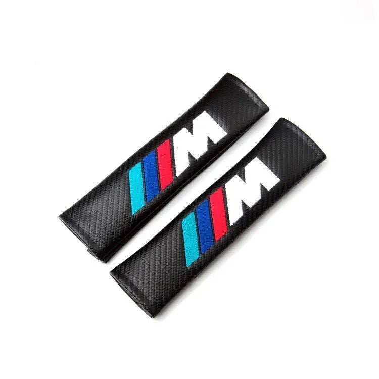 2x Carbon Fiber Look Seatbelt Covers | for BMW M Series image 0
