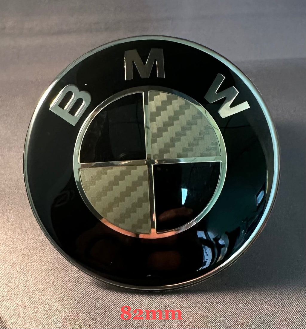 Black Carbon Fiber Look Hood Emblem | for BMW image 0