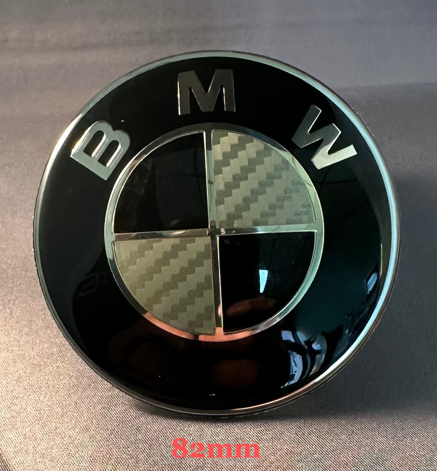 Black Carbon Fiber Look Hood Emblem | for BMW image 0