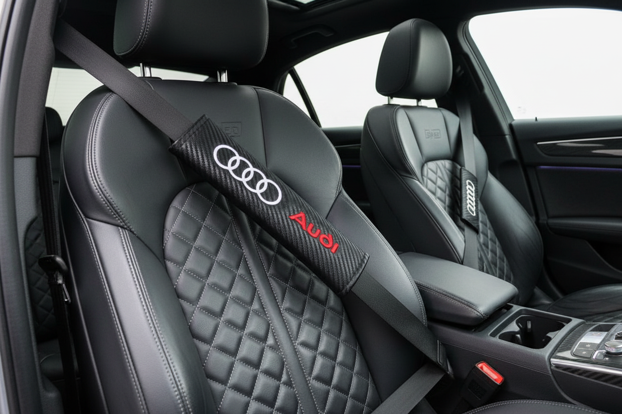Audi Carbon Fiber Seatbelt Covers