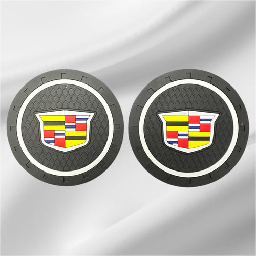 2x Cup Coasters w/ White Ring | for Cadillac image 0