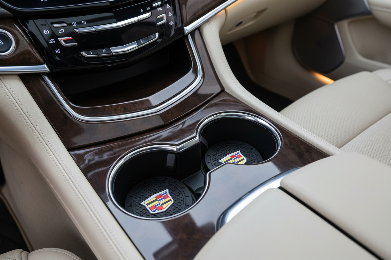 Cadillac Black Cup Coasters
