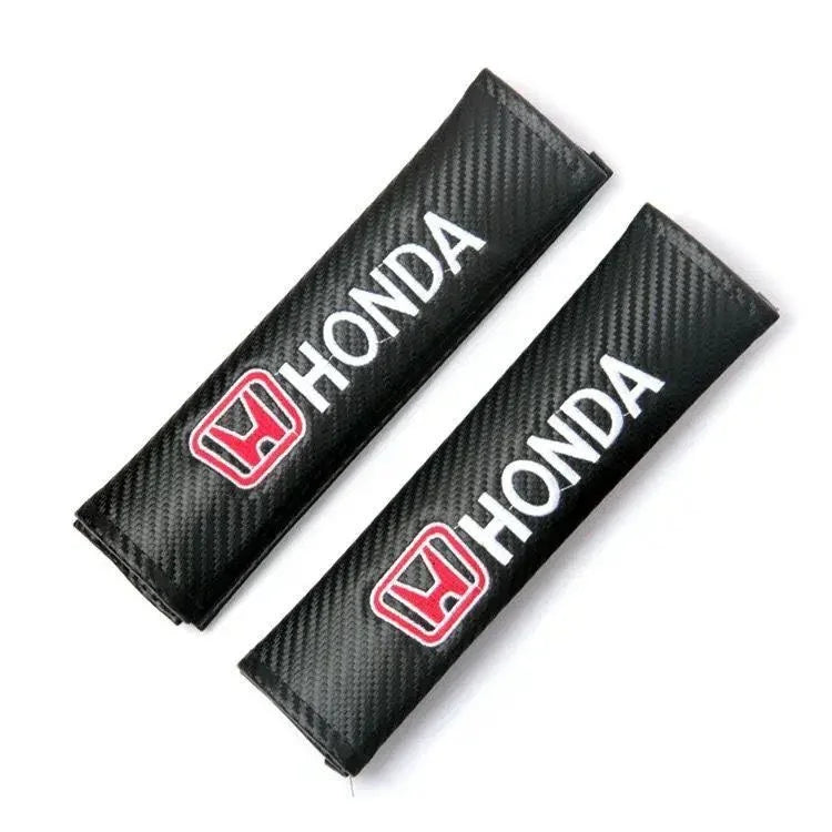 2x Seatbelt Covers Carbon Fiber Look | for Honda image 0