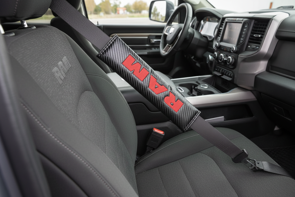 Dodge RAM Carbon Fiber Seatbelt Covers