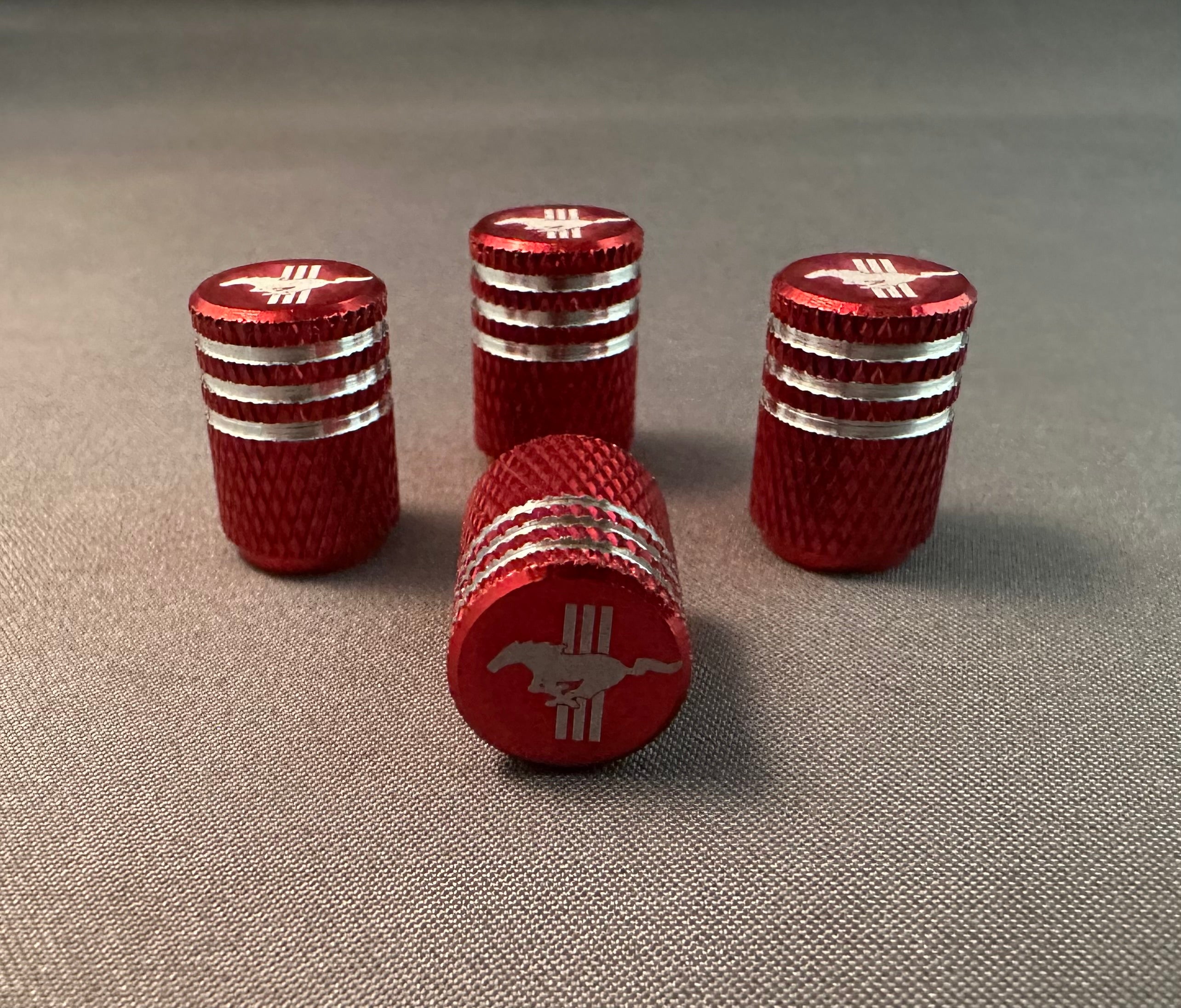 4x Tire Valve Caps | for Ford Mustang image 1