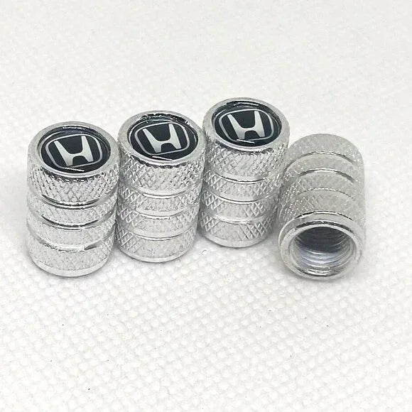 4x Chrome Tire Valve Caps | for Honda image 0
