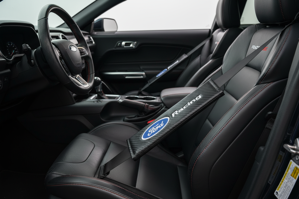 Ford Racing Carbon Fiber Seatbelt Covers