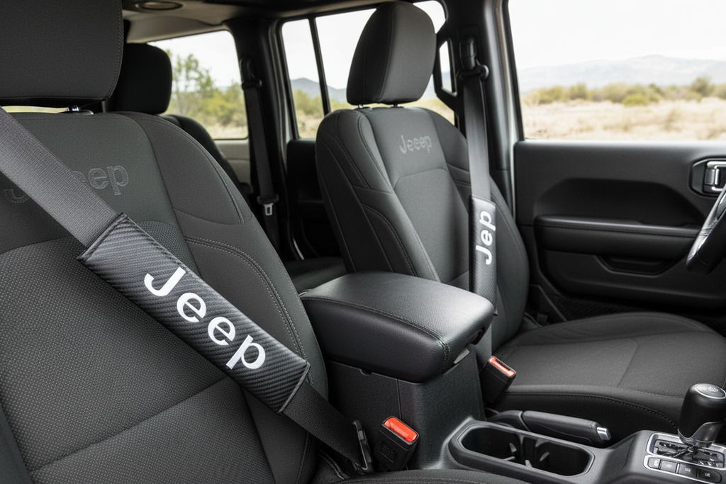 Jeep Carbon Fiber Seatbelt Covers