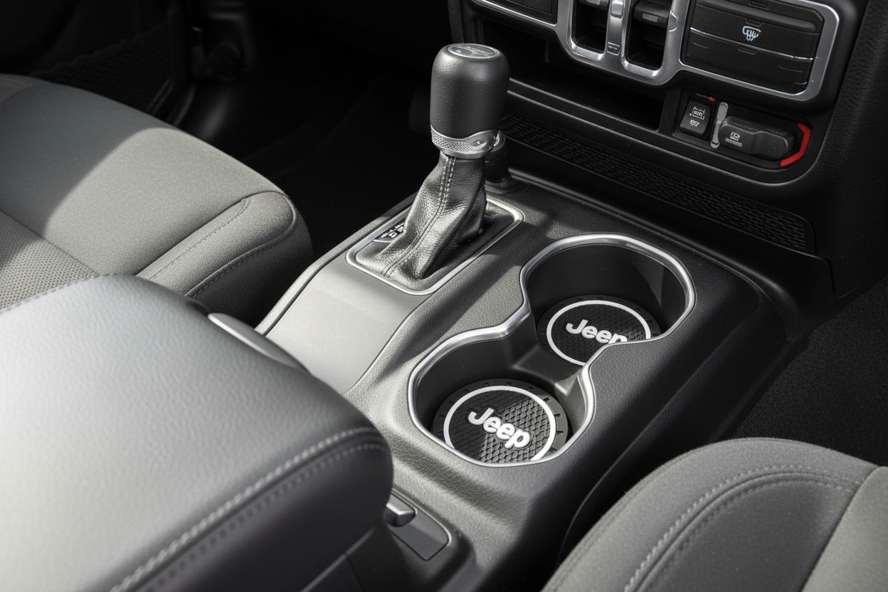Jeep Cup Coasters with White Ring