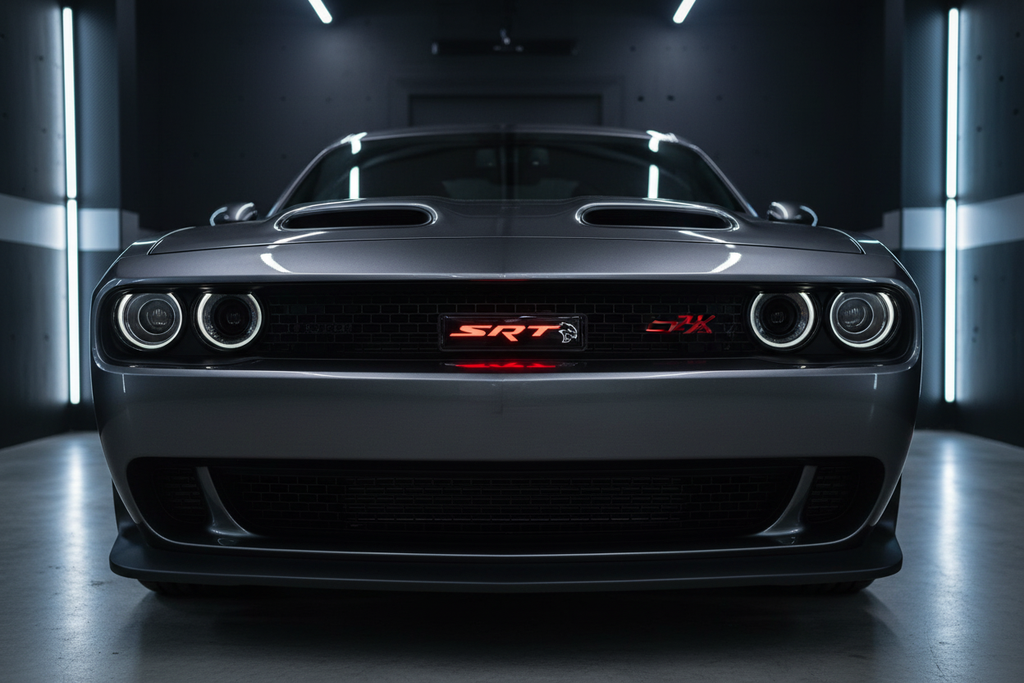 LED Glowing Grille Emblem on SRT Hellcat