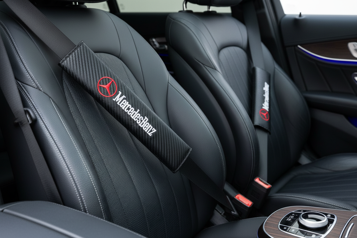 Mercedes-Benz Carbon Fiber Seatbelt Covers