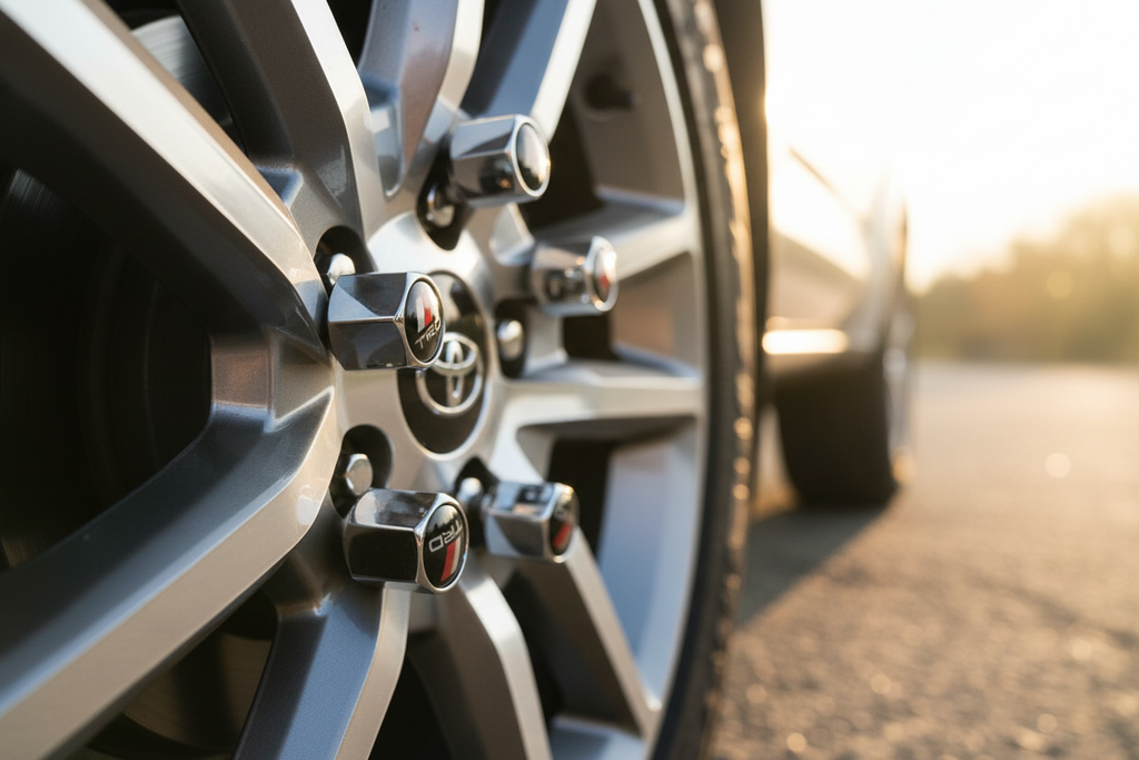 Toyota TRD Chrome Tire Valve Caps